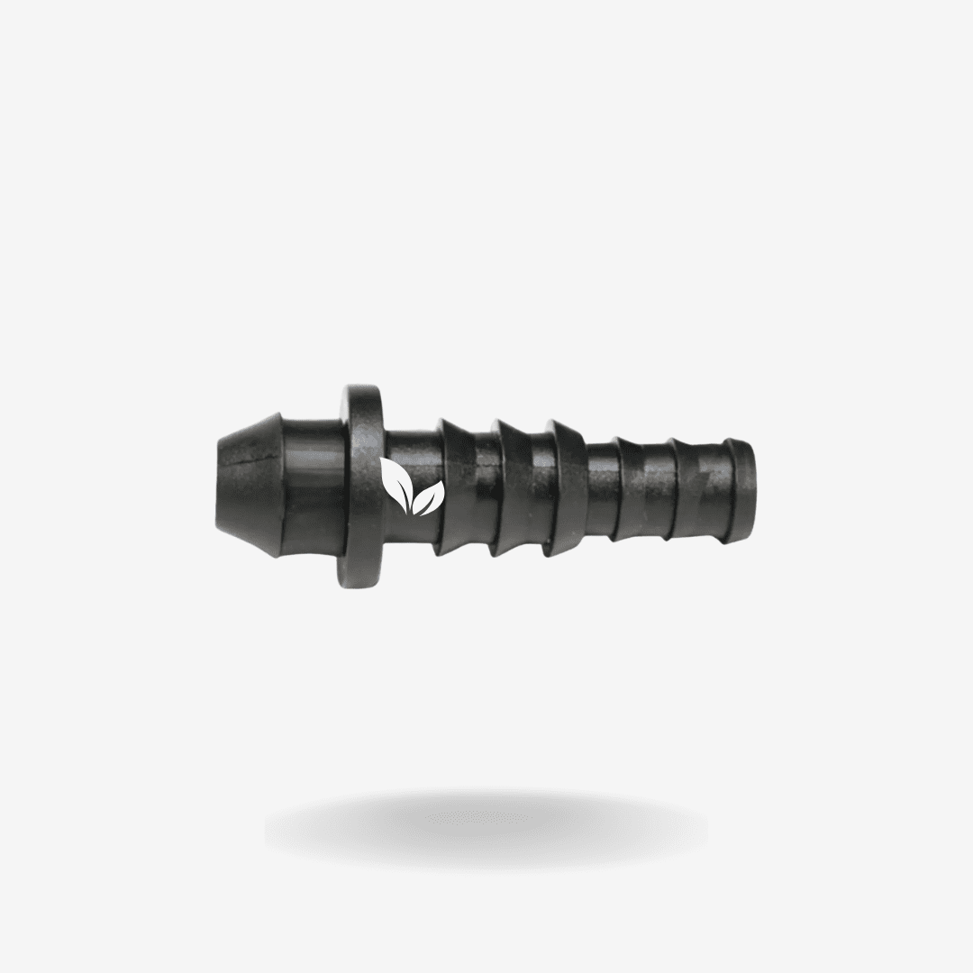 Conector Espigo 12-16 mm es un accesorio práctico y funcional, diseñado para unir mangueras de diferentes diámetros (12 mm y 16 mm) en sistemas de riego por goteo, microaspersión o aspersión.