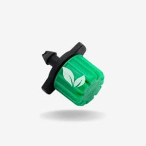 El Gotero Plástico Ajustable Verde (0-80 L/H) es una excelente opción para sistemas de riego que requieren flexibilidad y control preciso del caudal de agua.