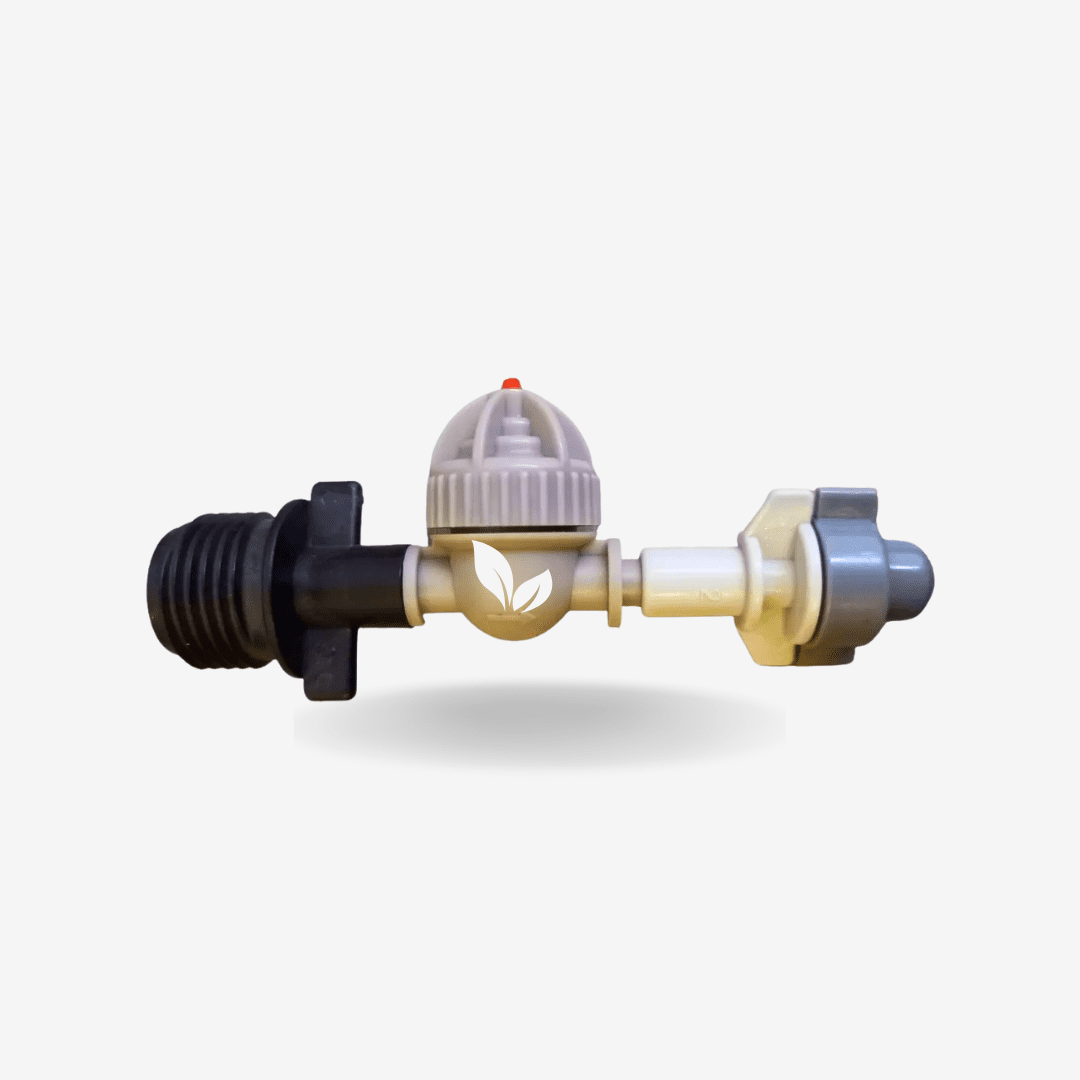 Nebulizador Roscado 1/2" es una excelente opción para sistemas de riego en propagación y cultivos bajo invernadero, donde se requiere una distribución fina del agua para optimizar la humedad y el desarrollo de las plantas.
