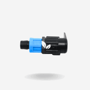 el Conector Plana 16 mm, una pieza esencial para la instalación y mantenimiento eficiente de tus sistemas de riego por goteo.